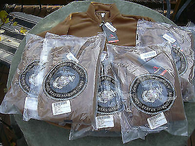 New USMC Polartec 100 Fleece Pullover Jacket Coyote Brown Large (new in package)