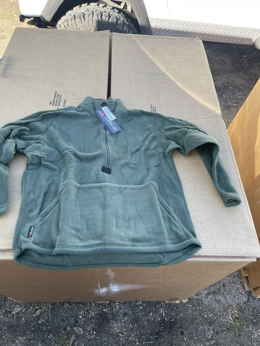USMC Fleece Pullover Peckham OD Green Made in USA New